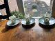 Rare Antique Belleek Lenox Cac, Set Of 3 Demi Cups/saucers, Painted Portraits