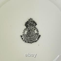 Rare Antique Crown Chelsea Pink & Gold Set of 4 Tea Cups & Saucers and 4 Plates