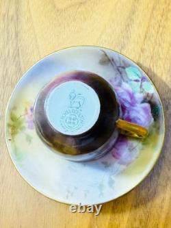 Rare Antique Royal Doulton Hand Painted Cup & Saucer Signed E. Percy