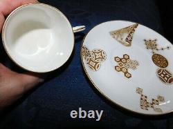 Rare Antique Royal Worcester Gilded Cup & Saucer Aesthetic Design 1876 / 78