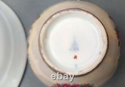 Rare Antique hand painted Meissen porcelain Cup & Saucer 1st wahl around 1830