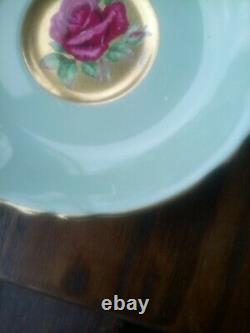 Rare Beautiful Paragon A. 2046/16 Red Cabbage Rose Gilded Cabinet Tea Cup& Saucer