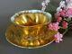 Rare Dresden Hand Painted Jeweled & Gold Cabinet Cup & Saucer