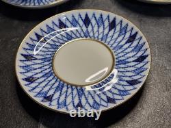 Rare Lomonosov Imperial Porcelain Russian Domes 8 Cups Saucers 22K Gold