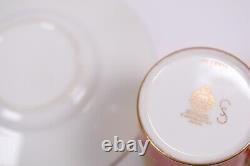 Rare Minton Cup Saucer Bone China T Goode London Orange Gold 8860 Circa 1930