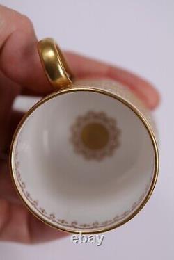 Rare Minton Cup Saucer Bone China T Goode London Orange Gold 8860 Circa 1930