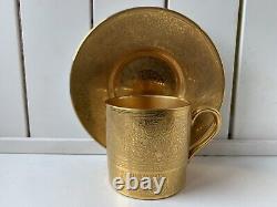 Rare Minton H4601 Rich Gold Encrusted Roses & Branches Coffee Cup & Saucer Set