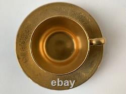 Rare Minton H4601 Rich Gold Encrusted Roses & Branches Coffee Cup & Saucer Set