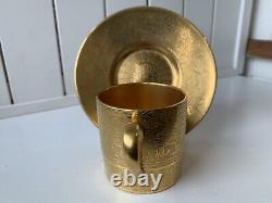 Rare Minton H4601 Rich Gold Encrusted Roses & Branches Coffee Cup & Saucer Set