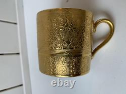 Rare Minton H4601 Rich Gold Encrusted Roses & Branches Coffee Cup & Saucer Set