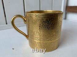 Rare Minton H4601 Rich Gold Encrusted Roses & Branches Coffee Cup & Saucer Set