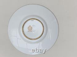 Rare Minton H4601 Solid Gold Acid Etched Roses & Branches Coffee Cup & Saucer