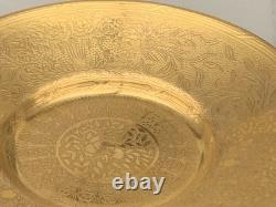 Rare Minton H4601 Solid Gold Acid Etched Roses & Branches Coffee Cup & Saucer