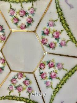 Rare Minton Hand Painted Tiffany Aesthetic Ribbon Bow Tea Cup Saucer Set #2