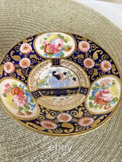 Rare Pair Crown Staffordshire Imari Cabinet Cups & Saucers Hand Painted Gilt