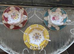 Rare Paragon Fine China 3x Cups And Saucers For Her Majesty The Queen