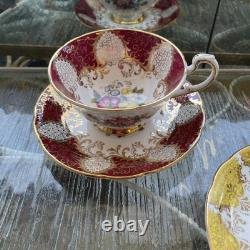 Rare Paragon Fine China 3x Cups And Saucers For Her Majesty The Queen