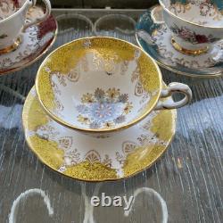 Rare Paragon Fine China 3x Cups And Saucers For Her Majesty The Queen