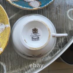 Rare Paragon Fine China 3x Cups And Saucers For Her Majesty The Queen