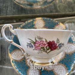 Rare Paragon Fine China 3x Cups And Saucers For Her Majesty The Queen