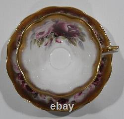 Rare Royal Albert RUBY Red & Pink Roses Cup & Saucer SUMMER BOUNTY Series 1960s