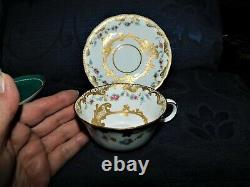 Rare Royal Crown Derby Cup & Saucer Lavish Gilding 4158