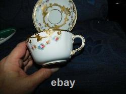 Rare Royal Crown Derby Cup & Saucer Lavish Gilding 4158