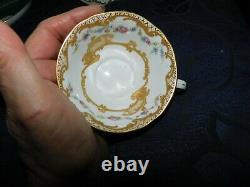 Rare Royal Crown Derby Cup & Saucer Lavish Gilding 4158