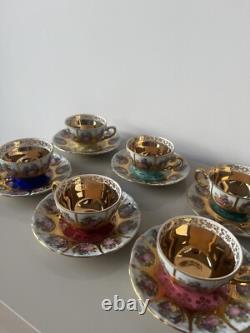 Rare Vintage Adler Love Story Tea Set With Gold