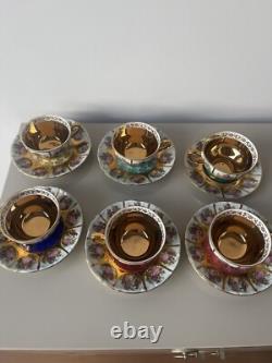 Rare Vintage Adler Love Story Tea Set With Gold