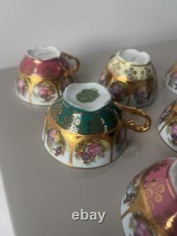 Rare Vintage Adler Love Story Tea Set With Gold