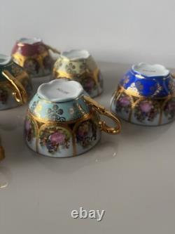 Rare Vintage Adler Love Story Tea Set With Gold