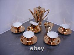 Rare Vintage Gold Porcelain 12pcs Coffee/Tea Set by Johann Seltmann Vohenstrauss