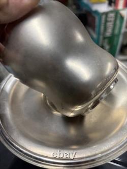 Rare Vintage Silver Plate Quality Cup And Saucers Gilded 8.5cmcup 15.5saucer