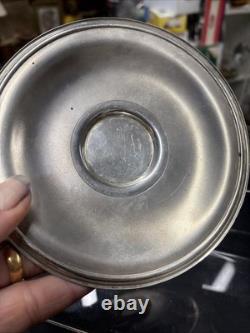 Rare Vintage Silver Plate Quality Cup And Saucers Gilded 8.5cmcup 15.5saucer