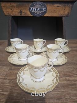 Rare Vintage Victorian Hammersley & Co Tea Set In Cream & Gold Nr 1384