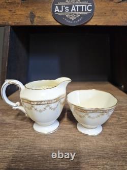 Rare Vintage Victorian Hammersley & Co Tea Set In Cream & Gold Nr 1384