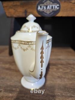 Rare Vintage Victorian Hammersley & Co Tea Set In Cream & Gold Nr 1384