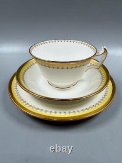 Rare and Exquisite Set of 41 Minton Biarritz Yellow and Gold K138 Tea Set Dishes
