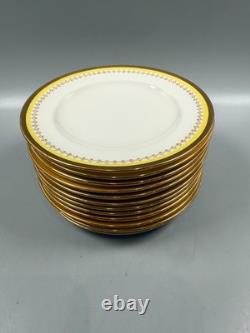 Rare and Exquisite Set of 41 Minton Biarritz Yellow and Gold K138 Tea Set Dishes