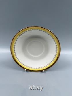 Rare and Exquisite Set of 41 Minton Biarritz Yellow and Gold K138 Tea Set Dishes