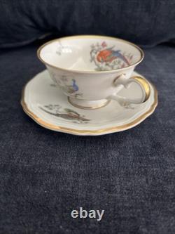 Rare and Vintage Rosenthal Chippendale Pheasant Espresso set Gold Gilt EUC
