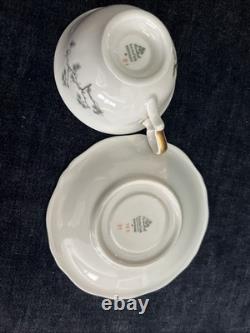 Rare and Vintage Rosenthal Chippendale Pheasant Espresso set Gold Gilt EUC