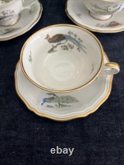 Rare and Vintage Rosenthal Chippendale Pheasant Espresso set Gold Gilt EUC