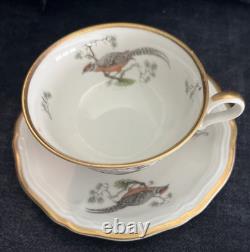 Rare and Vintage Rosenthal Chippendale Pheasant Espresso set Gold Gilt EUC