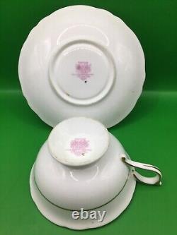 Rare, vintage Paragon handpainted Cabbage Rose Cup & Saucer Signed A J Plant