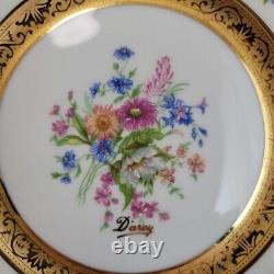 Raynaud Limoges Floral Gold Cup Saucer Plate 16cm Trio Pair Set