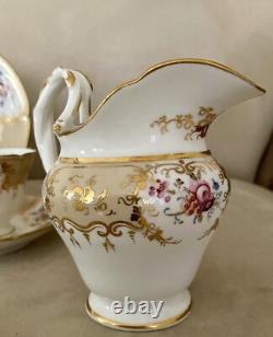 Regency Coalport Ridgeway Rococo Tea Set Cups Saucers Sugar BowlCreamer Etc Gold