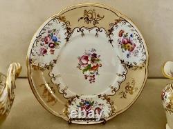 Regency Coalport Ridgeway Rococo Tea Set Cups Saucers Sugar BowlCreamer Etc Gold