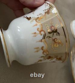 Regency Coalport Ridgeway Rococo Tea Set Cups Saucers Sugar BowlCreamer Etc Gold